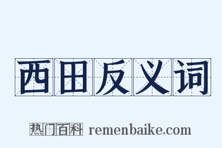 西田反义词是什么意思的图片